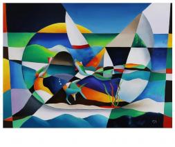 Aquarium en mer 54x73 cm