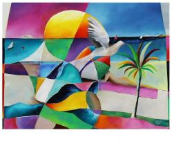 Bain de soleil a l almanarre 46x61 cm