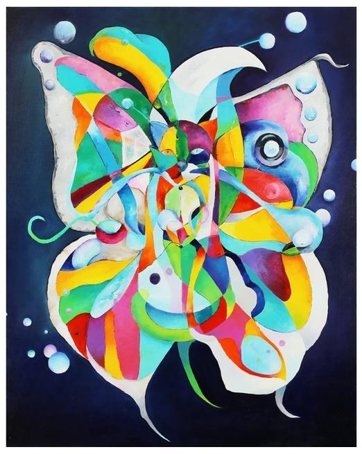 La chatte en chasse 100x81cm